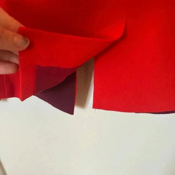 Marc Jacobs Sparks Crepe Blazer Bright Red with Maroon Size 6 Like New - Picture 10 of 10